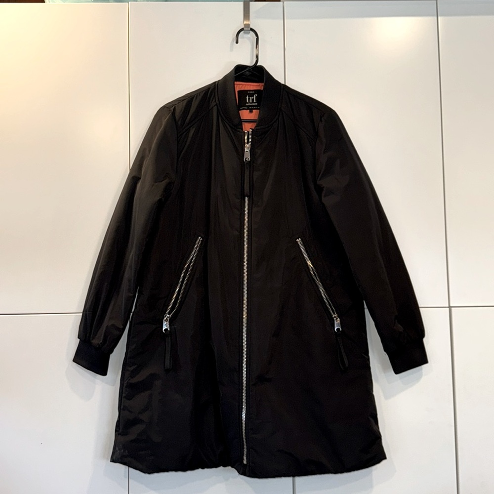 EUC ZARA TRF Black Mid Bomber Jacket szM